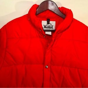 Vintage 80s Woolrich Red Puffer Coat